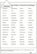 A Word List of Feelings