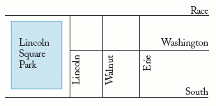 graphic - a map of Lincoln Square Park