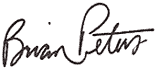 graphic signature of Brian Peters