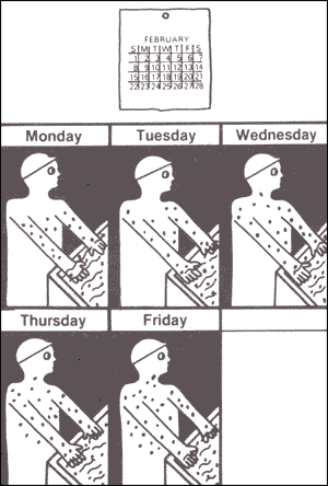 graphic - drawing of a weekly schedule