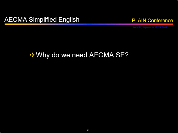 Why Do We Need AECMA SE - Slide 9