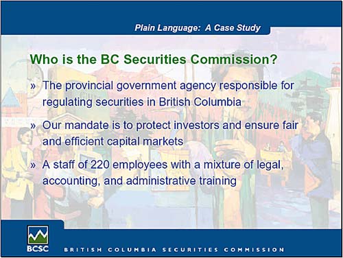Who is the BC Securities Commission? - Slide 3