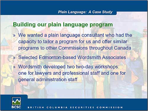 Building our plain language program - Slide 7