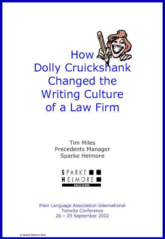 How Dolly Cruickshank Changed the Writing Culture of a Law Firm