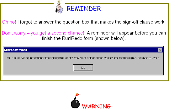 Reminder box