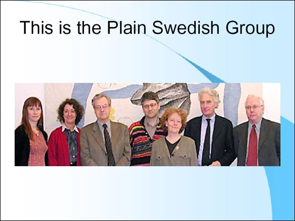 slide 1 graphic - This is the Plain Swedish Group