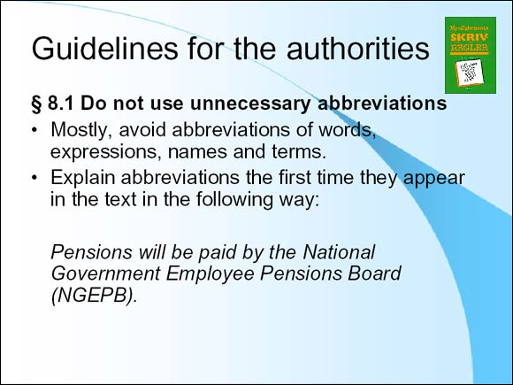 slide 7 graphic - Guidelines for the authorities