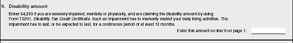 Disability Amount