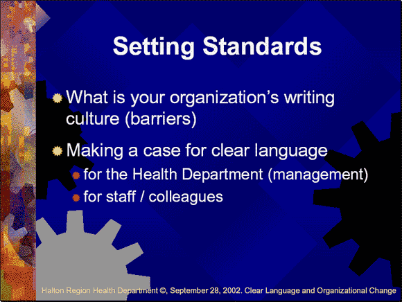 Setting Standards - Slide 5