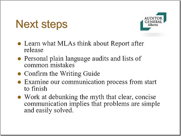 Next steps - Slide 15