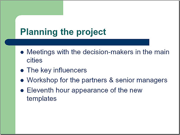 Planning the project - Slide 5