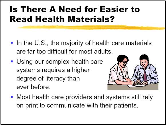 Is There a Need for Easier to Read Health Materials? - Slide 2