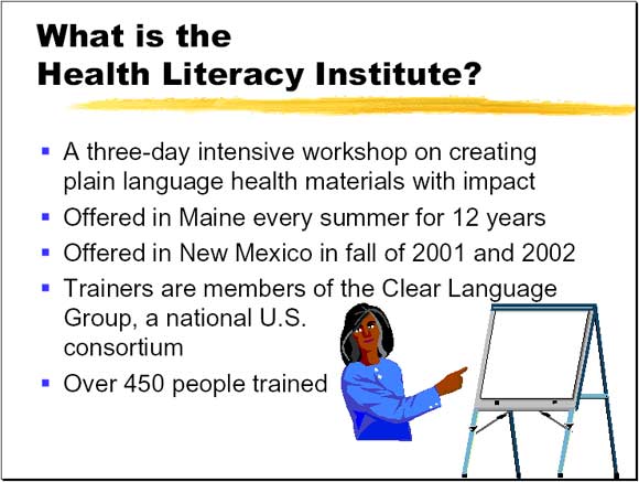 What is the Health Literacy Institute? - Slide 5