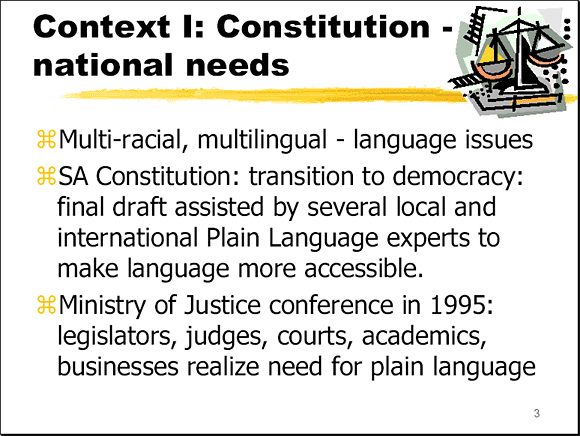 Context 1: Constitution national needs - Slide 3