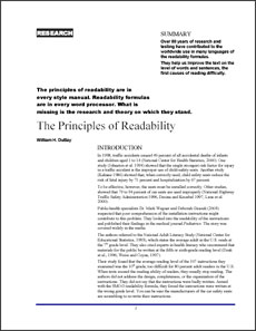 graphic of The Principles of Readability cover