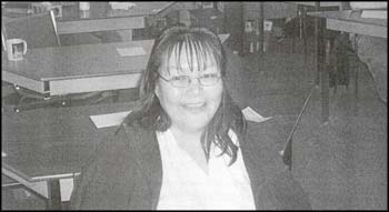 photo of a female in a classroom
