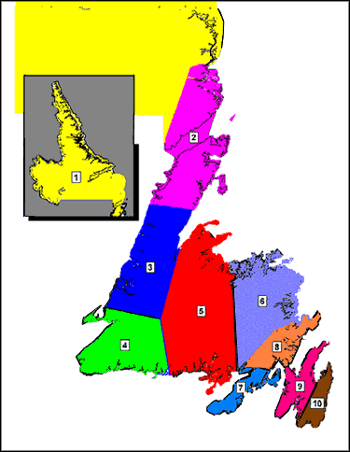 Map of Newfoundland and Labrador