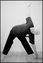 photo of a woman practising yoga