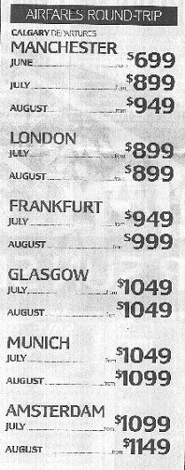 example of an airline ad