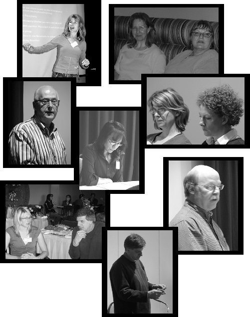 pictures of various people at the conference