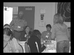 people gathering at the conference