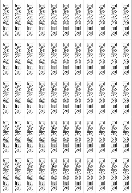 lables saying danger