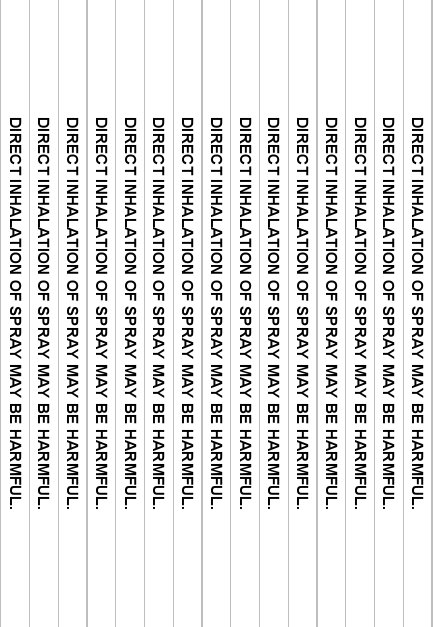 lables saying direct inhaliation of spray maybe harmful