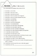 What I Like in a Job