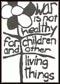war is not healthy for children and other living things